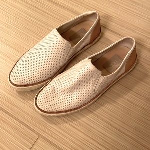 Ugg leather perf slip on sneakers. Size 6.5.